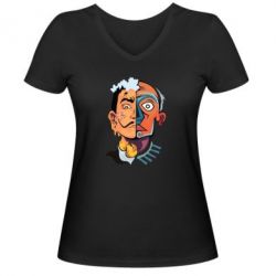 Женская футболка с V-образным вырезом Salvador Dali and Pablo Picasso - PrintSalon