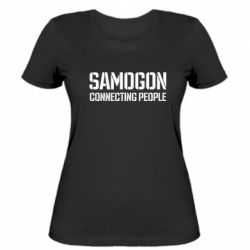 Женская футболка Samogon connecting people - PrintSalon