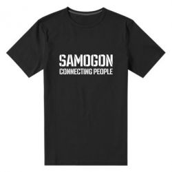 Мужская футболка премиум Samogon connecting people - PrintSalon