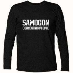 Футболка с длинным рукавом Samogon connecting people - PrintSalon