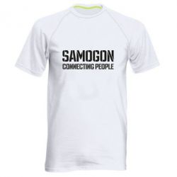 Мужская футболка для спорта Samogon connecting people - PrintSalon