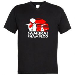 Мужская футболка  с V-образным вырезом Samurai Champloo - PrintSalon