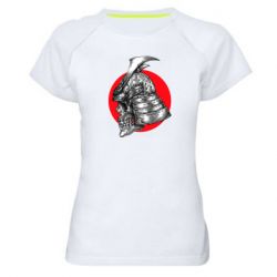 Женская футболка для спорта Samurai skull - PrintSalon