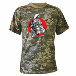 Камуфляжная футболка Samurai skull - PrintSalon