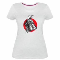 Женская премиум футболка Samurai skull - PrintSalon