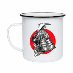 Кружка эмалированная Samurai skull - PrintSalon