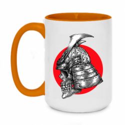 Чашка двухцветная 420ml Samurai skull - PrintSalon