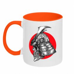 Чашка двухцветная 320ml Samurai skull - PrintSalon