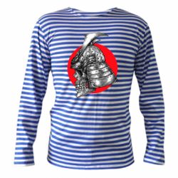 Тельняшка с длинным рукавом Samurai skull - PrintSalon