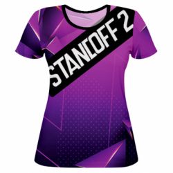 Женская футболка 3D Sandoff 2 background - PrintSalon