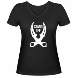 Жіноча футболка з V-подібним вирізом Sandoff Knife - PrintSalon