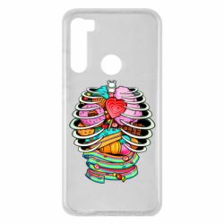 Чехол для Xiaomi Redmi Note 8 Сandy inside the skeleton - PrintSalon