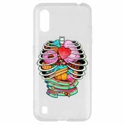 Чехол для Samsung A01/M01 Сandy inside the skeleton