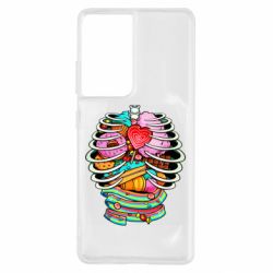 Чехол для Samsung S21 Ultra Сandy inside the skeleton - PrintSalon