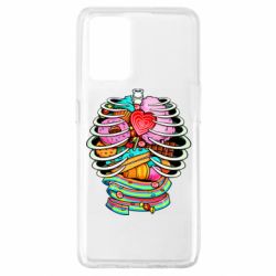 Чехол для Oppo A74 4G Сandy inside the skeleton - PrintSalon