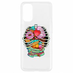 Чехол для Oppo Reno 4 Сandy inside the skeleton - PrintSalon