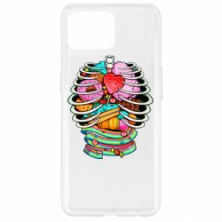 Чехол для Oppo Reno 4 Lite Сandy inside the skeleton - PrintSalon