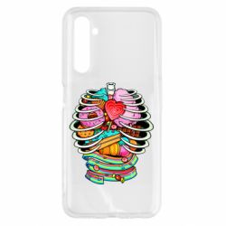 Чехол для Realme 6 Сandy inside the skeleton - PrintSalon