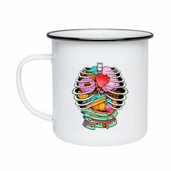 Кружка эмалированная Сandy inside the skeleton - PrintSalon