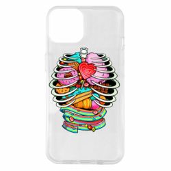 Чехол для iPhone 14 Сandy inside the skeleton