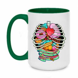 Чашка двухцветная 420ml Сandy inside the skeleton - PrintSalon