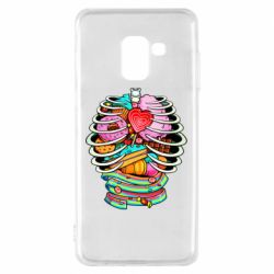 Чехол для Samsung A8 2018 Сandy inside the skeleton - PrintSalon