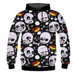 Мужское 3D худи Sans Undertale - PrintSalon