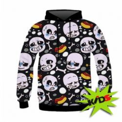 Детское 3D худи Sans Undertale - PrintSalon
