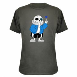 Камуфляжна футболка Sans with heart - PrintSalon