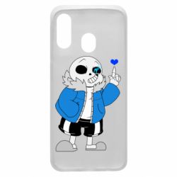 Чохол для Samsung A40 Sans with heart - PrintSalon