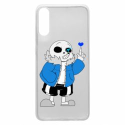 Чехол для Samsung A70 Sans with heart-PrintSalon Чехол для Samsung A70 Sans with heart