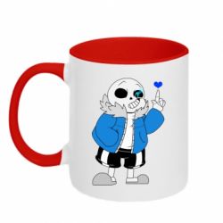 Чашка двокольорова Sans with heart - PrintSalon