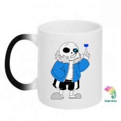 Чашка-хамелеон Sans with heart - PrintSalon