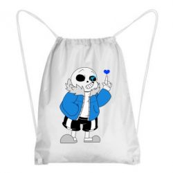 Рюкзак-мішок Sans with heart - PrintSalon