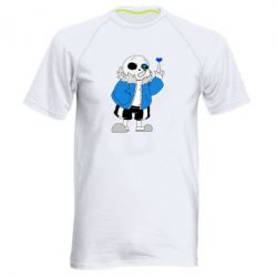 Чоловіча футболка для спорту Sans with heart - PrintSalon