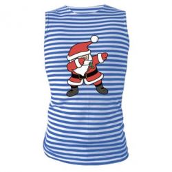 Майка-тельняшка Santa dabbing - PrintSalon