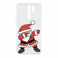 Чехол для Xiaomi Redmi 9 Santa dabbing - PrintSalon