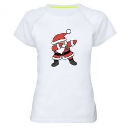 Женская футболка для спорта Santa dabbing - PrintSalon