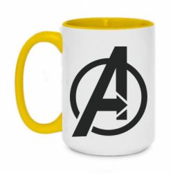 Чашка двокольорова велика Сaptain Аmerica logo - PrintSalon