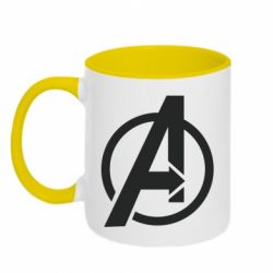 Чашка двокольорова Сaptain Аmerica logo - PrintSalon