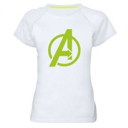 Жіноча футболка для спорту Сaptain Аmerica logo - PrintSalon