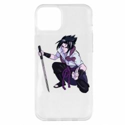 Чехол для iPhone 14 Plus Sasuke with katana - PrintSalon