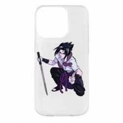 Чехол для iPhone 14 Pro Sasuke with katana - PrintSalon