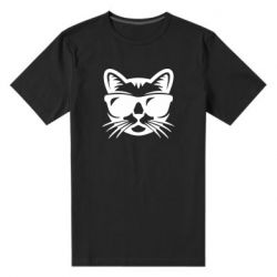 Чоловіча преміум футболка Сat in sunglasses