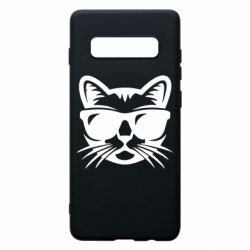 Чохол для Samsung S10+ Сat in sunglasses - PrintSalon