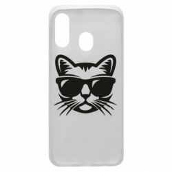 Чохол для Samsung A40 Сat in sunglasses - PrintSalon