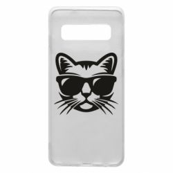 Чохол для Samsung S10 Сat in sunglasses - PrintSalon