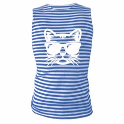 Майка-тільняшка Сat in sunglasses - PrintSalon