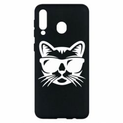 Чохол для Samsung M30 Сat in sunglasses