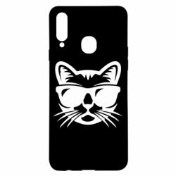 Чохол для Samsung A20s Сat in sunglasses